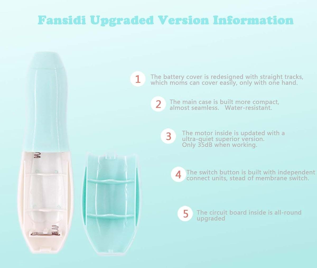 Always Forever Electric Baby Nail Trimmer and Polish Set with LED Light (photo 4)