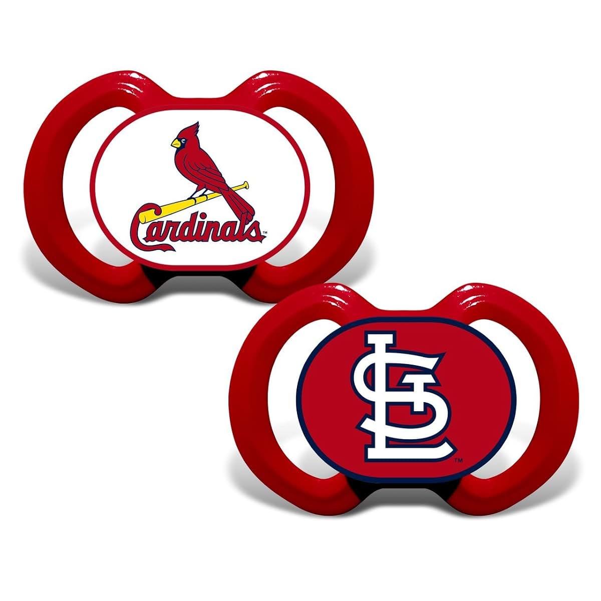 Masterpieces MLB St. Louis Cardinals Unisex Pacifiers2 Pack, Team Colors, One Size