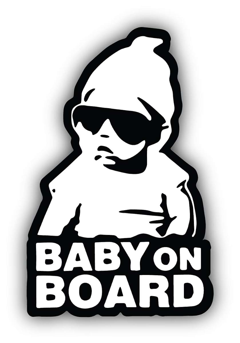 Zirni Baby On Board Funny Carlos Babies Safety Vinyl Sticker Bumper Art Decal