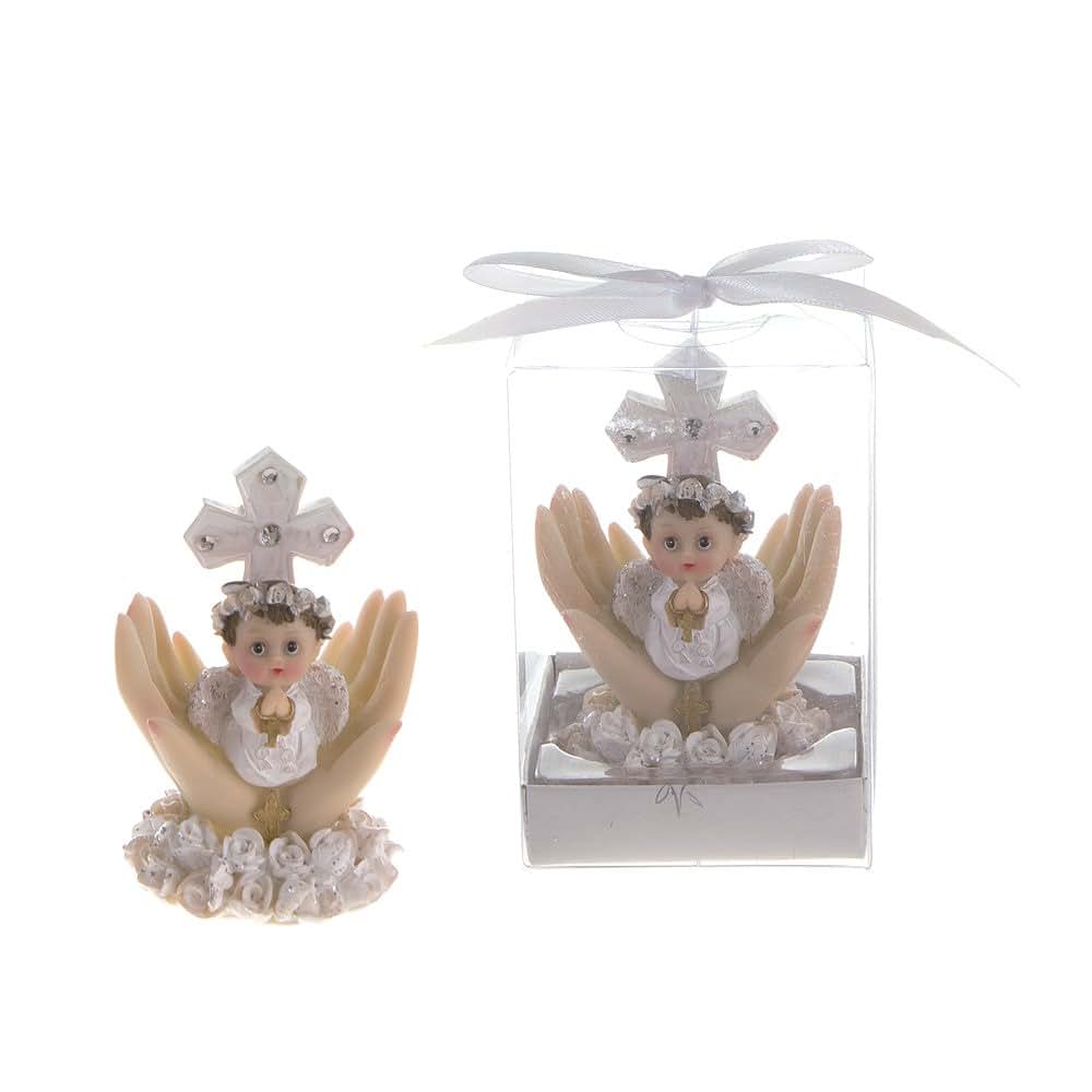 Lunaura Boy Baby Praying Keepsake Favors Set of 12 - Blue