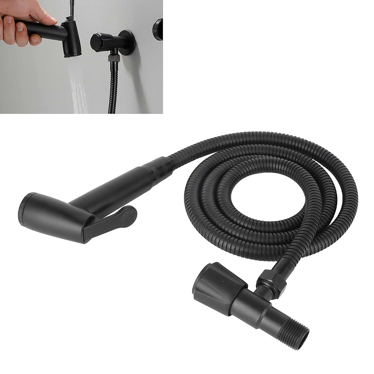 Salutuy Bidet Toilet Sprayer With Stainless Steel Hose For Cloth Diapering (photo 4)