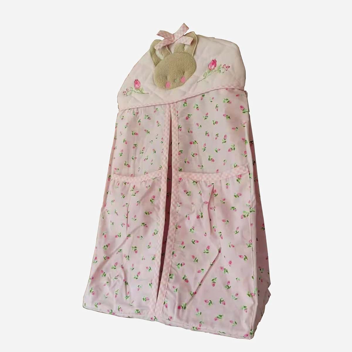 CribMATE Bunny Crib Hanging Diaper Organizer Storage Bag in Pink (photo 4)