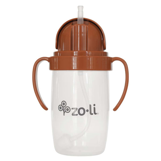 ZOLI INC Clear Puppies & Poppies Baby Sip Flip Weighted Straw Sippy Cup