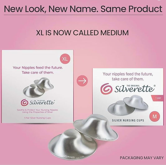 Silverette Nursing Cups with Soft Silicone Rings