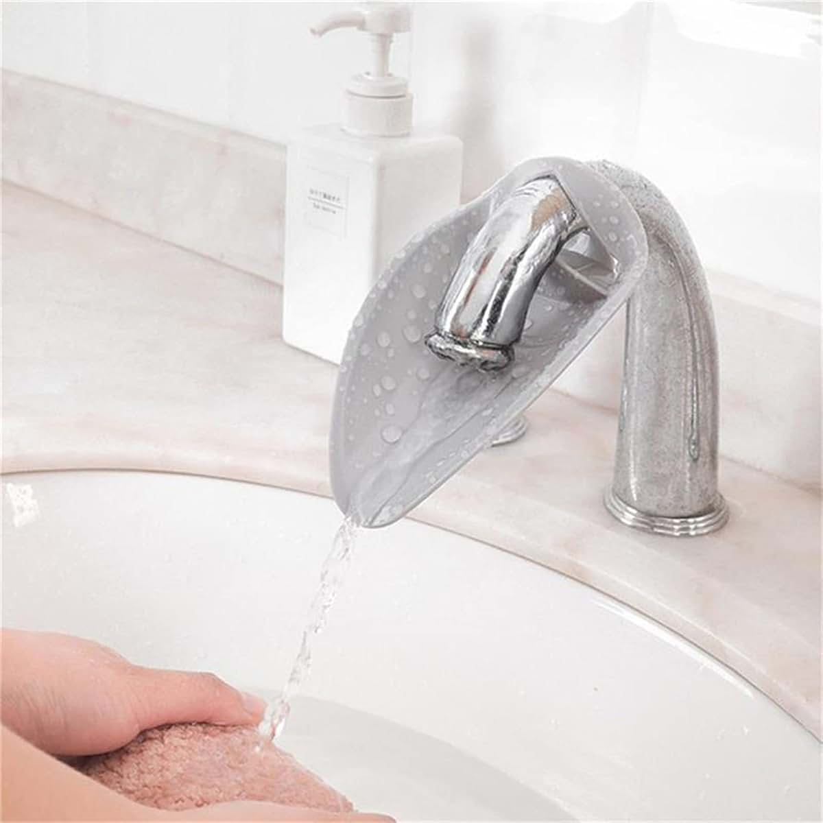 Xcello Faucet Extender Spout In Grey, 14.5cm Portable Sink Handle Extension (photo 4)