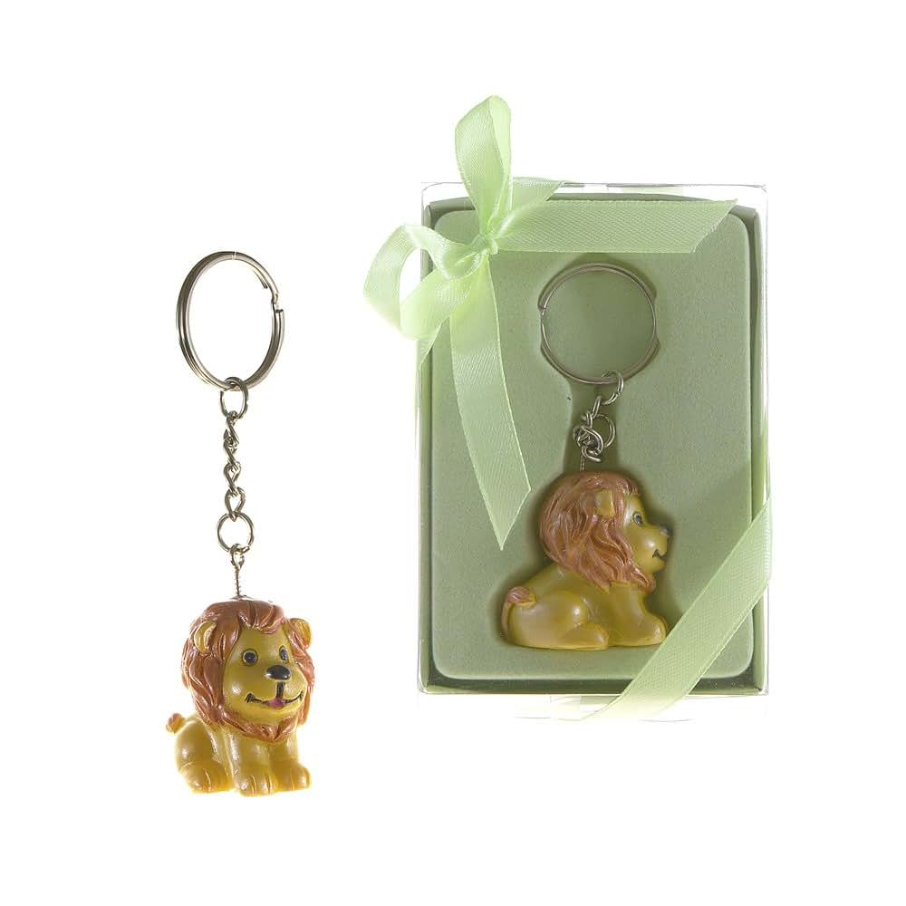 Lunaura Party Keepsake - Set of 12 Baby Lion Key Chain Favors