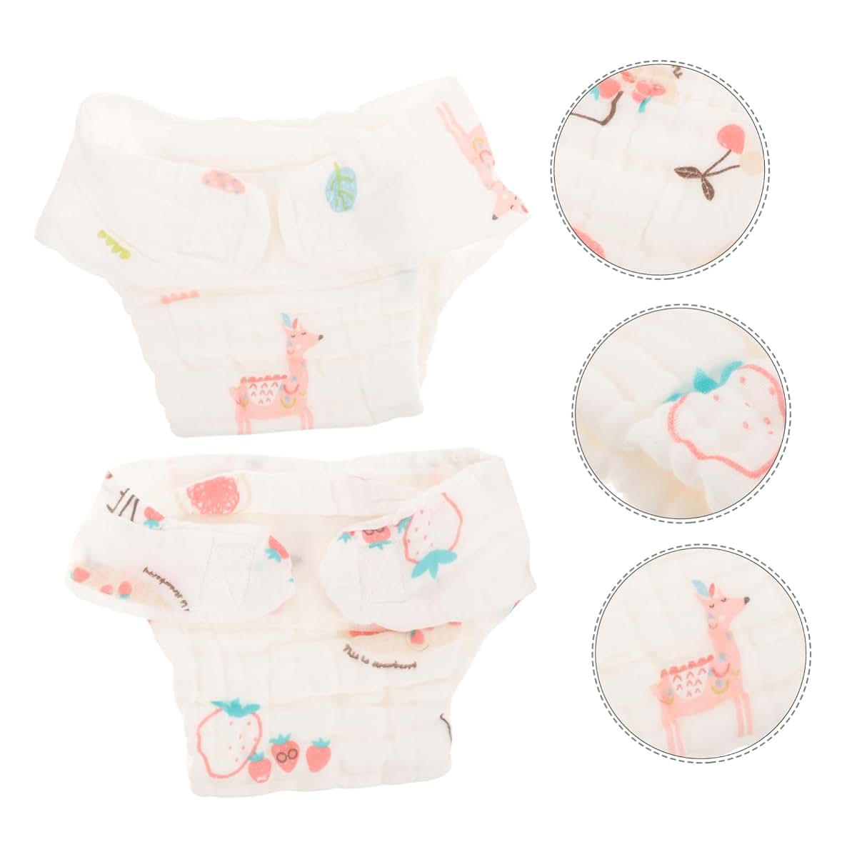YARNOW 2-Pack Reusable Cotton Diaper Pants for Newborns, Lightweight and Washable