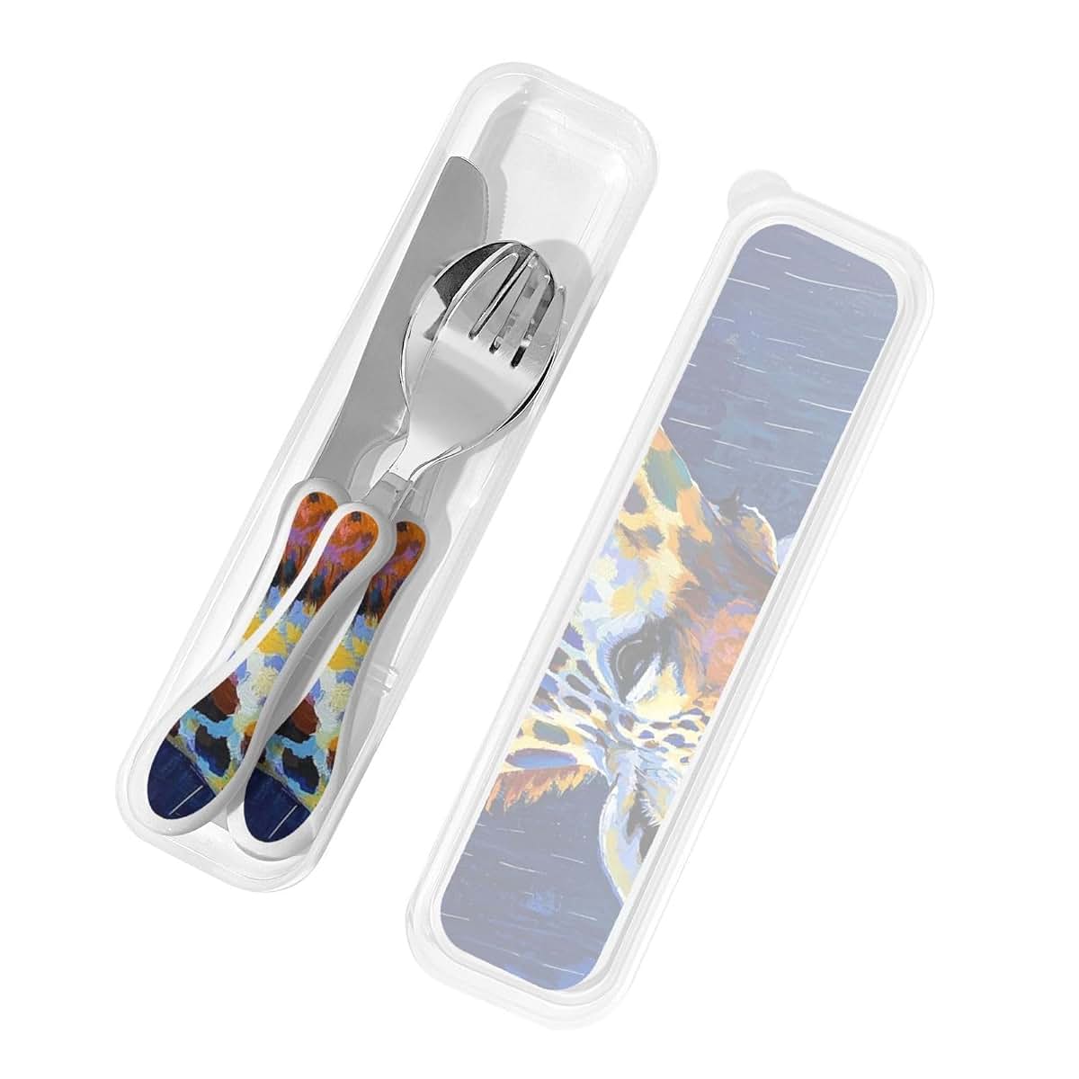 DDTKLSNV 3-Piece Kids Silverware Set With Storage Case, Stainless Steel Reusable Children Safe Knife Spoon Fork Set (photo 4)