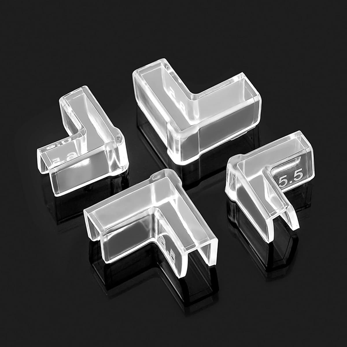 Labetue Fish Glass Edges Protector 4 Pieces Transparent Corner Guard (photo 4)