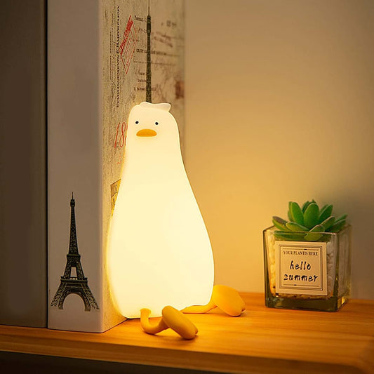 EsNiaMiBo Lying Flat Duck Night Light with Touch Control