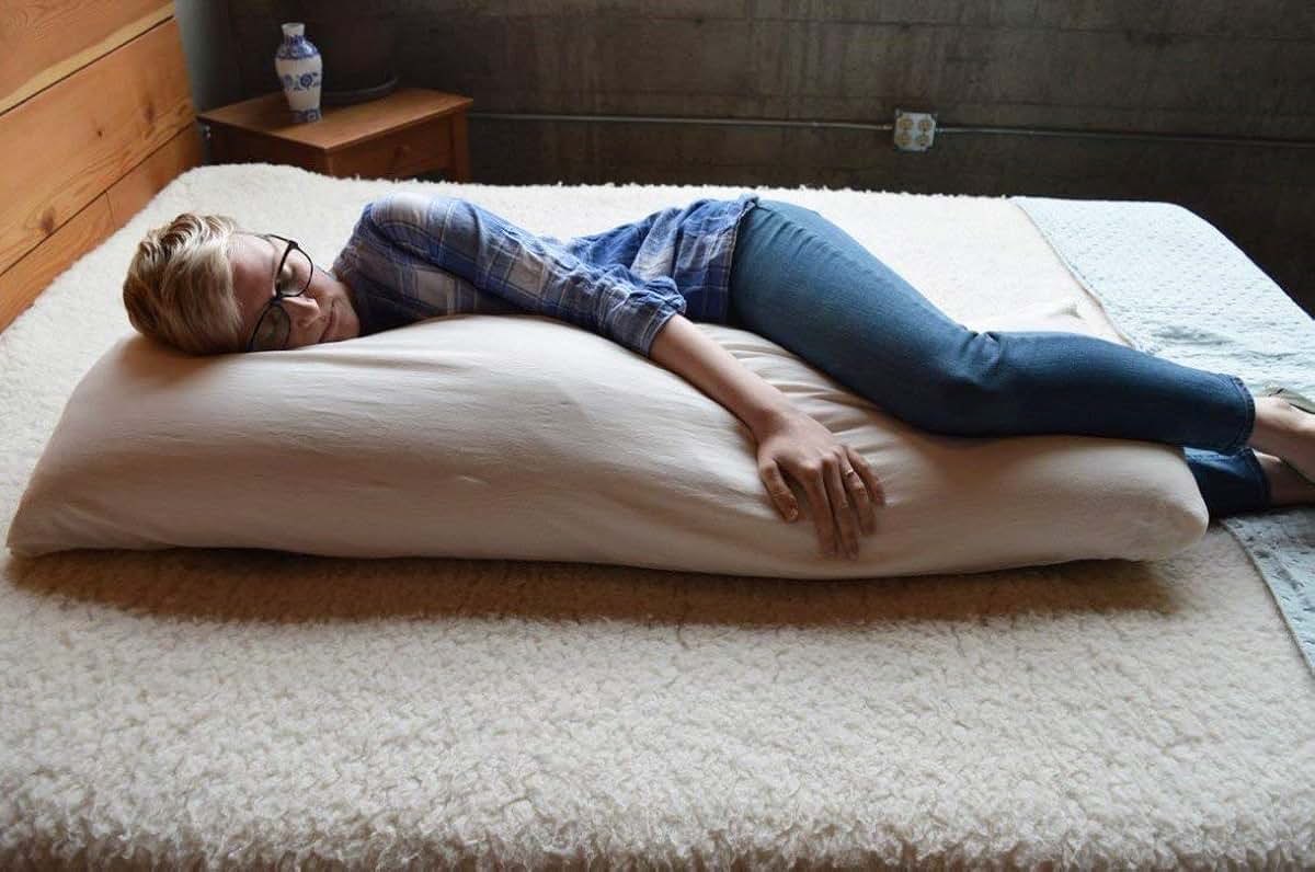Modern Nursery Holy Lamb Organics Wool Body Pillow (photo 3)