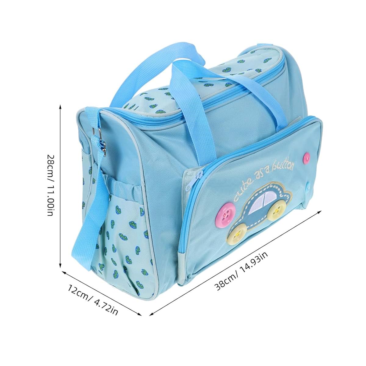 BIUDECO Mummy Changing Bag, Grey Waterproof Oxford Diaper Purse