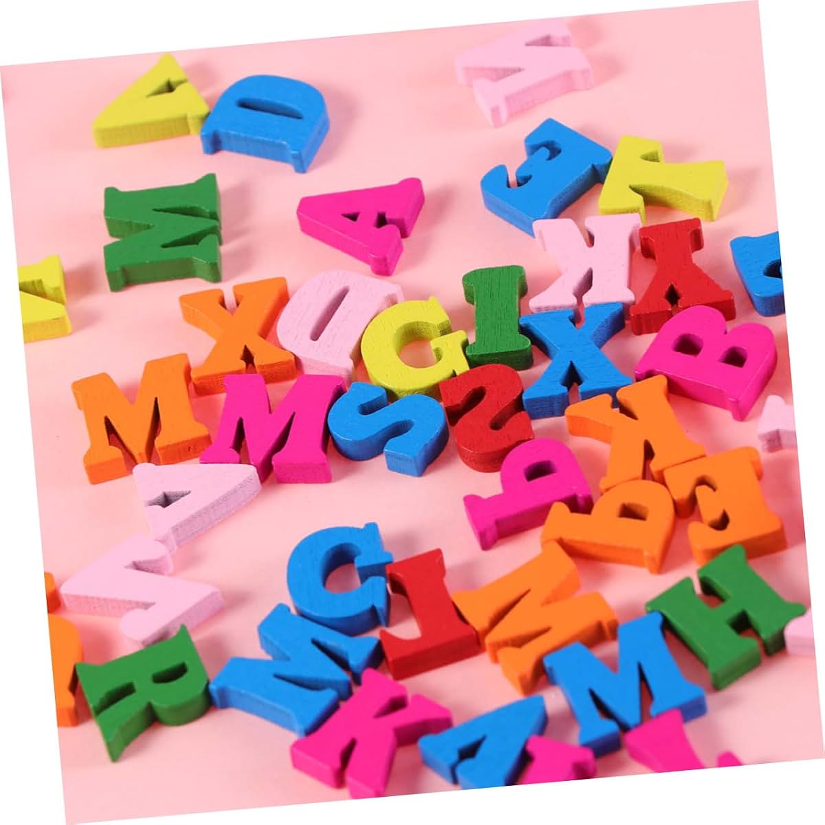 ULDIGI 100pcs Wooden Letters 1 Inch Alphabet Craft, Colorful Mini