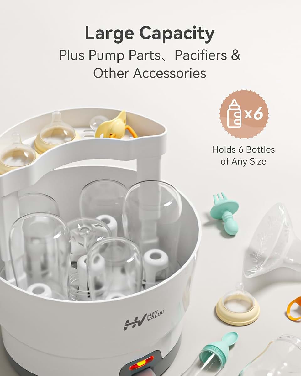 Heyvalue Smart-Steam Bottle Sterilizer With One-Touch Easy Operation