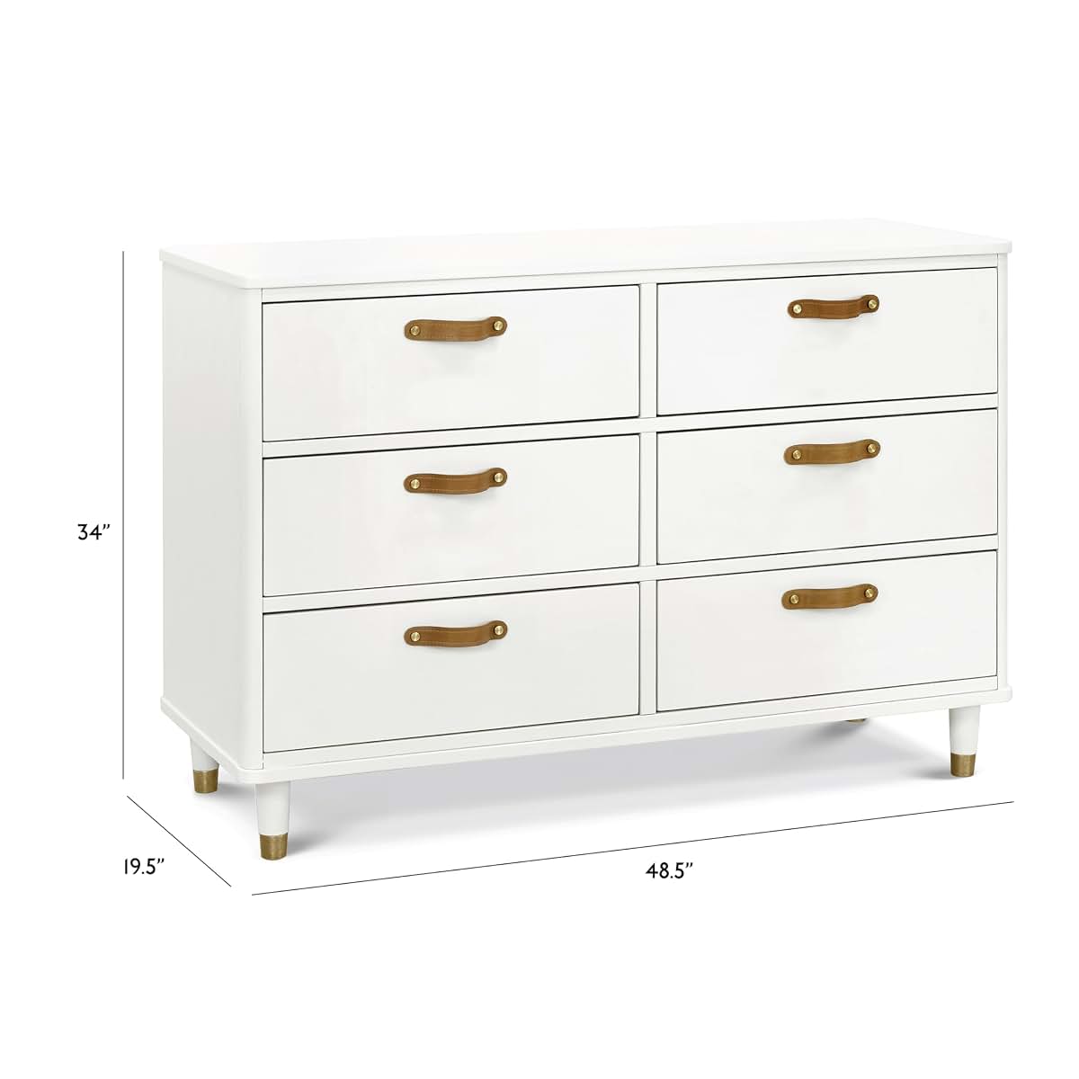 Namesake Tanner 6-Drawer Dresser in Warm White