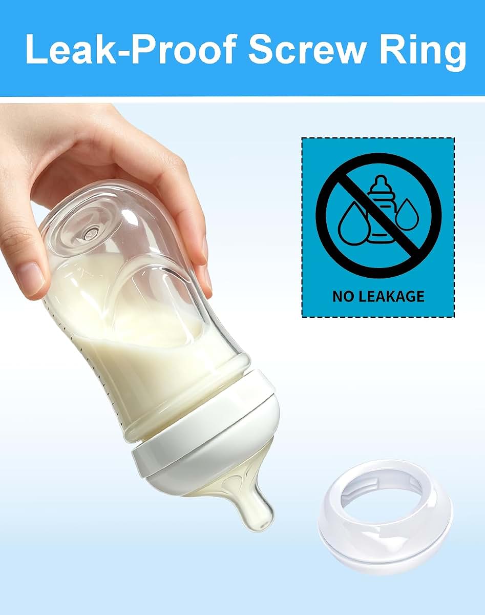 Honeykin Replacement Bottle Ring Collars Compatible with Philips Avent Natural Bottles, PP or Glass Bottles, Screw Ring (photo 4)