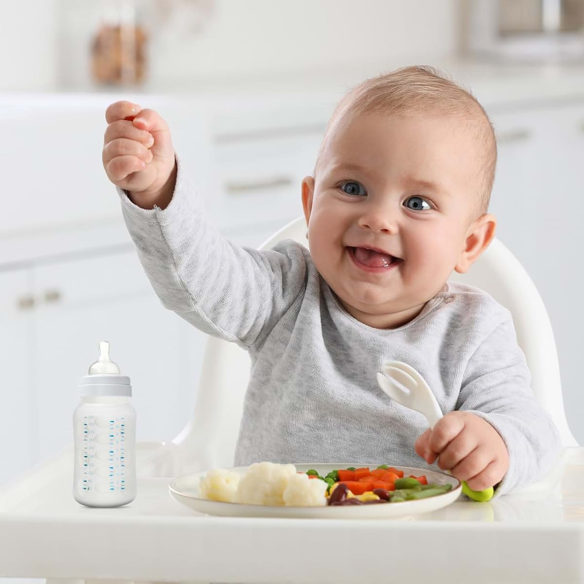 Showeroro 4 Pack Baby Bottle Sleeves Silicone Cover With Hollow Scale Design
