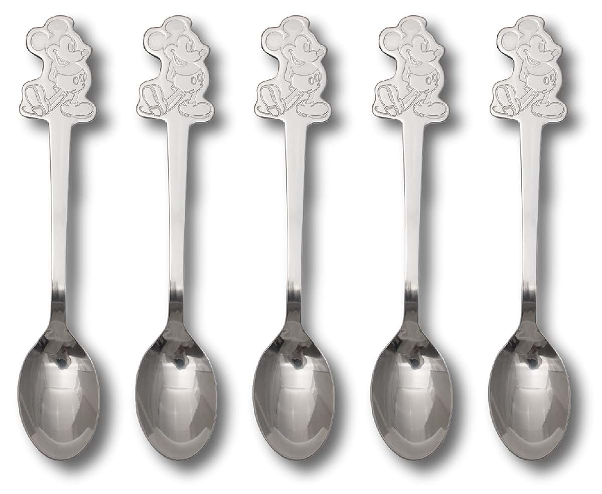 Mickey Mouse Stainless Steel Spoon And Fork Set Of 10 Standing Design