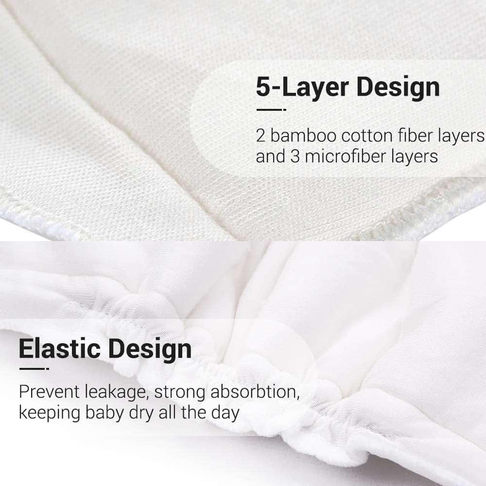 Mavis Laven Washable Diaper Pads Inserts for Infants and Toddlers