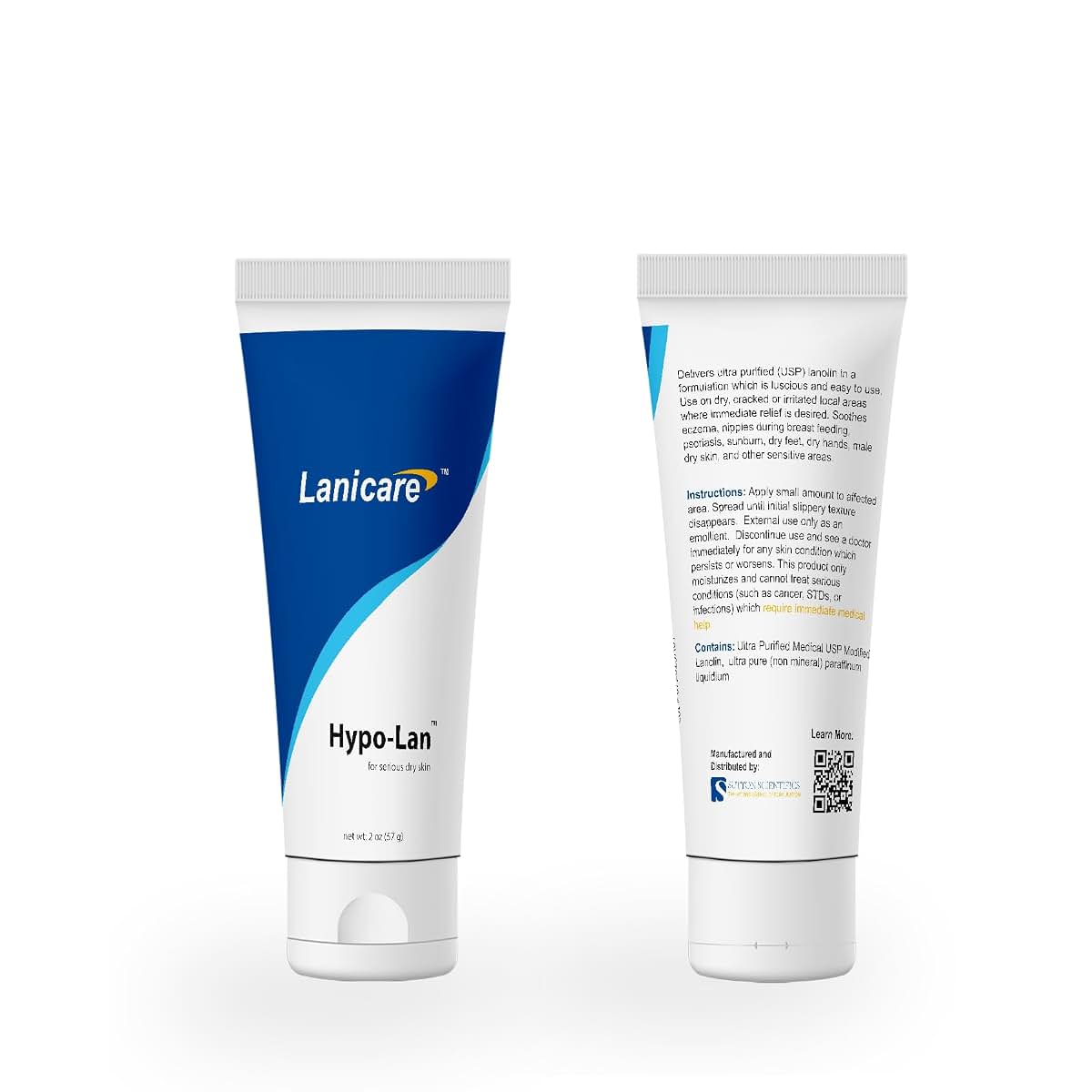 Lanicare Hypo-Lan Lanolin Skin Care Cream, 2 Ounce Tube
