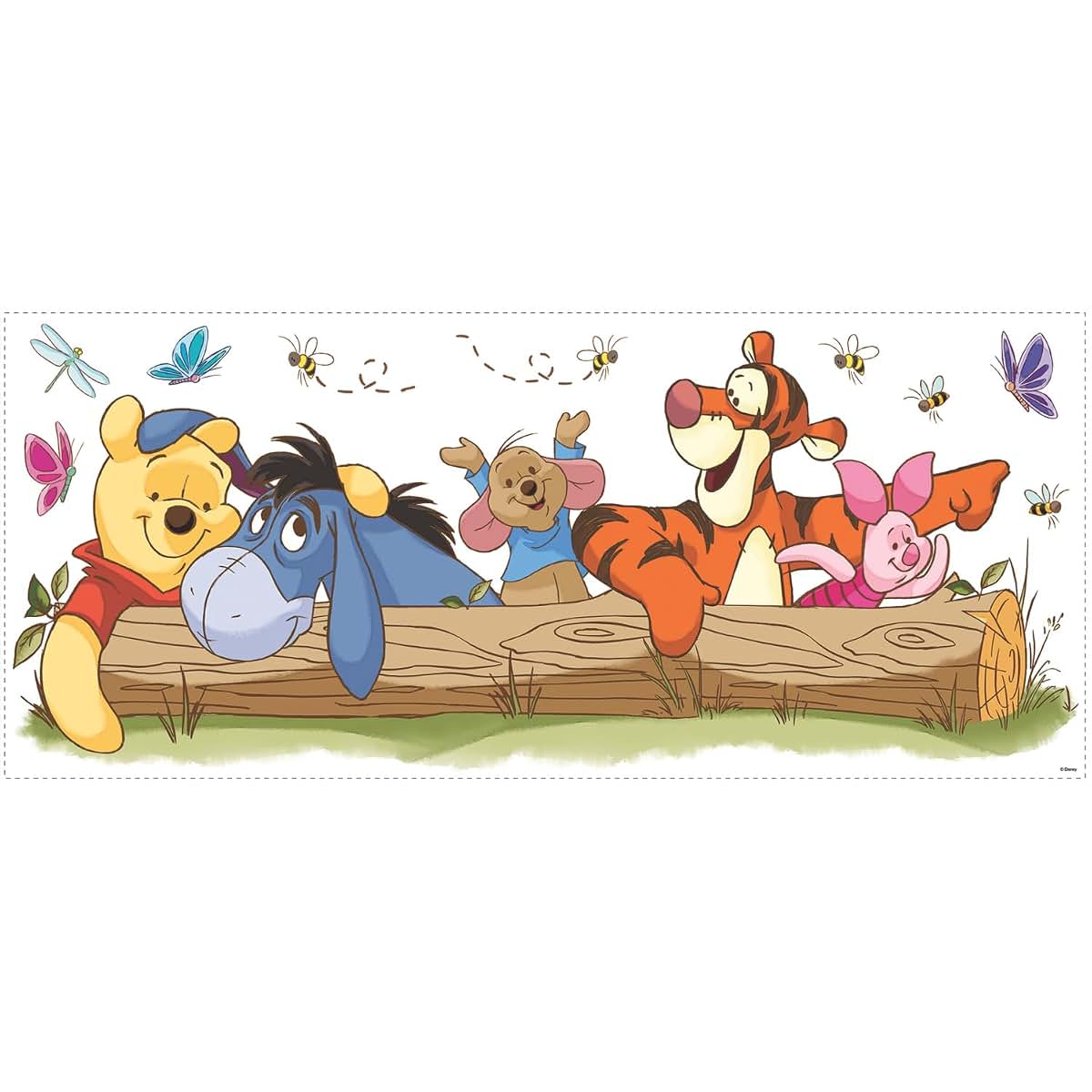 RoomMates Pooh & Friends Peel and Stick Wall Decals for Nursery Decor