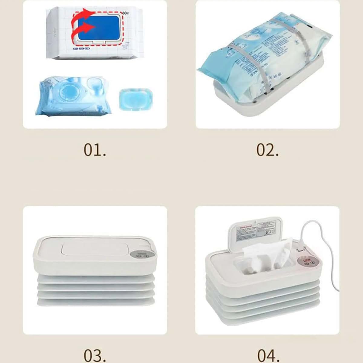 Tkidplw Portable Baby Wipe Warmer with 3 Heat Modes (photo 4)