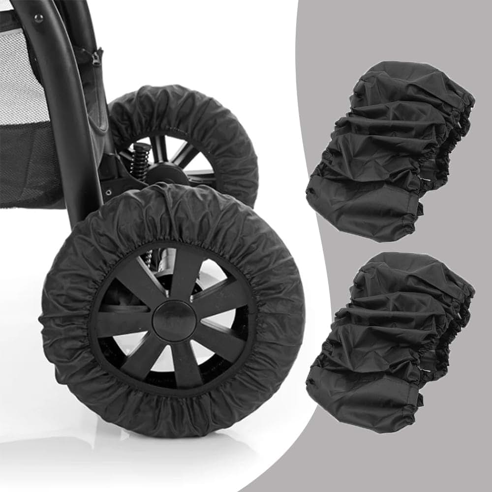 Shinetec Stroller Wheel Covers Noise Reducing Tire Protectors - Large (photo 4)