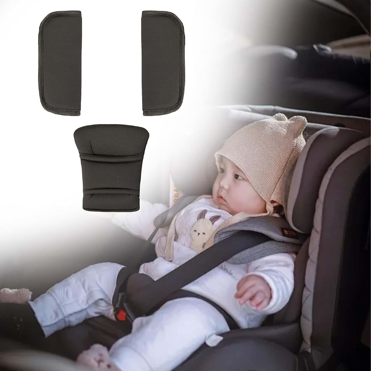 Dynwave Baby Stroller Shoulder Cover And Crotch Pad Set