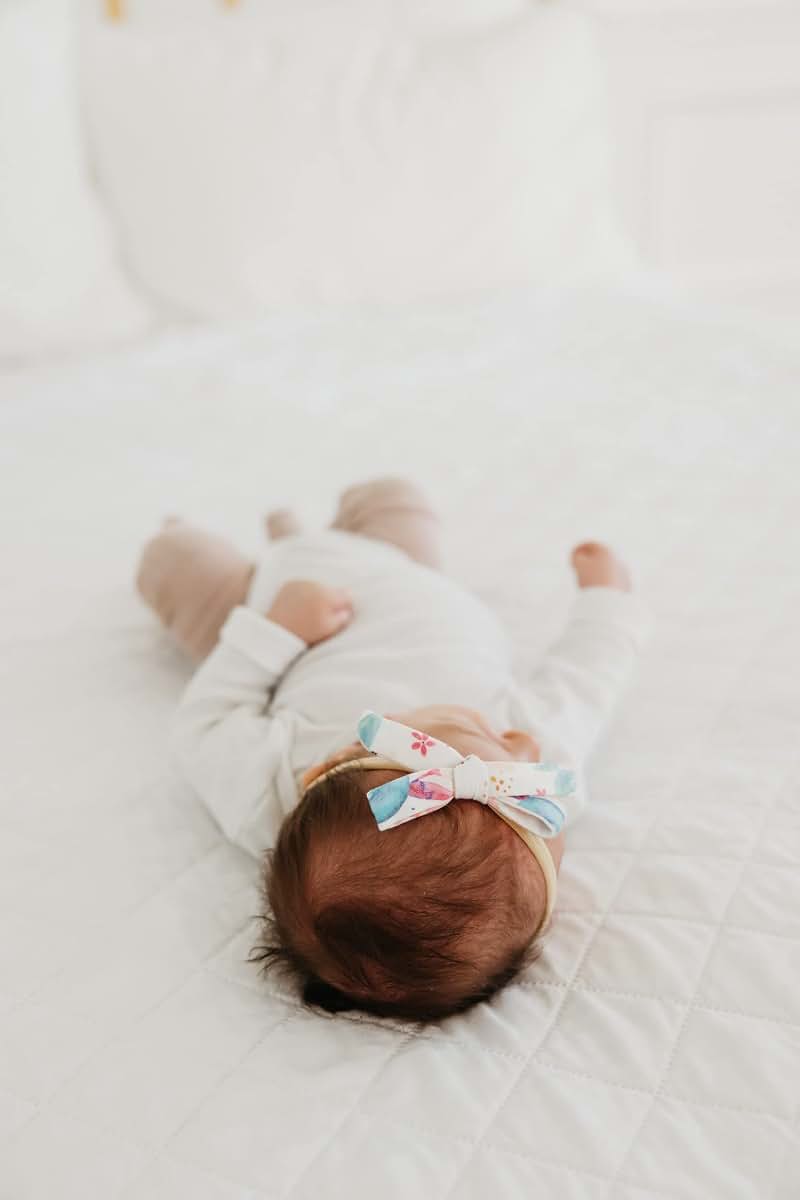 Copper Pearl Ribbon Baby Bow Headbands - Core Collection