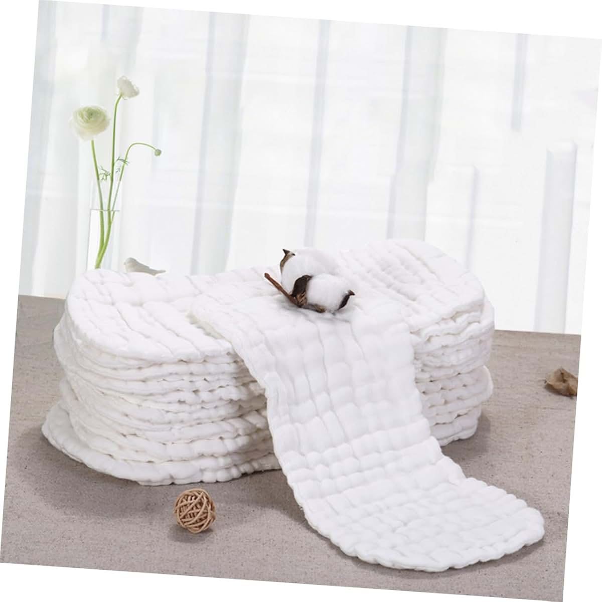 Joinpaya 5 Pcs Pure Cotton Gauze Diaper Inserts for Newborns and Toddlers