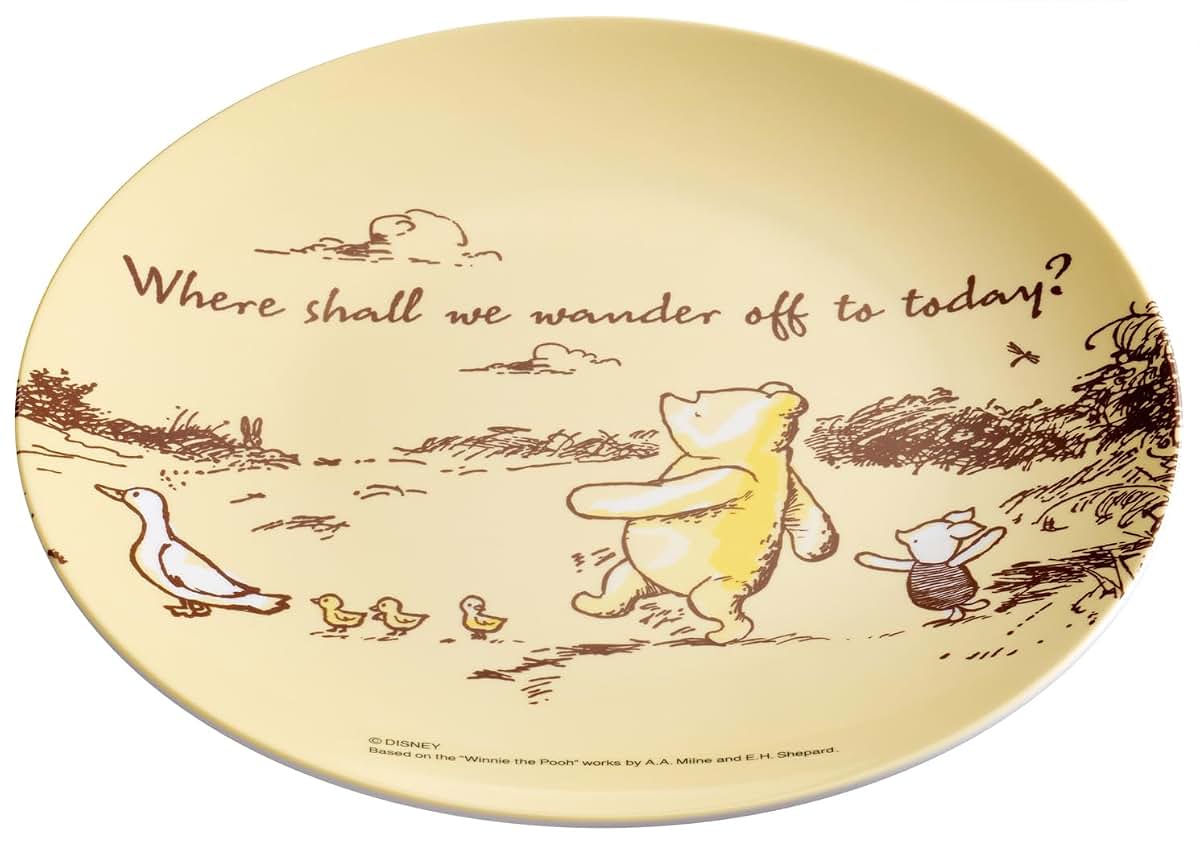 Skater MPL20P-A Melamine Plate 7.9 Inch Disney Winnie the Pooh Classic