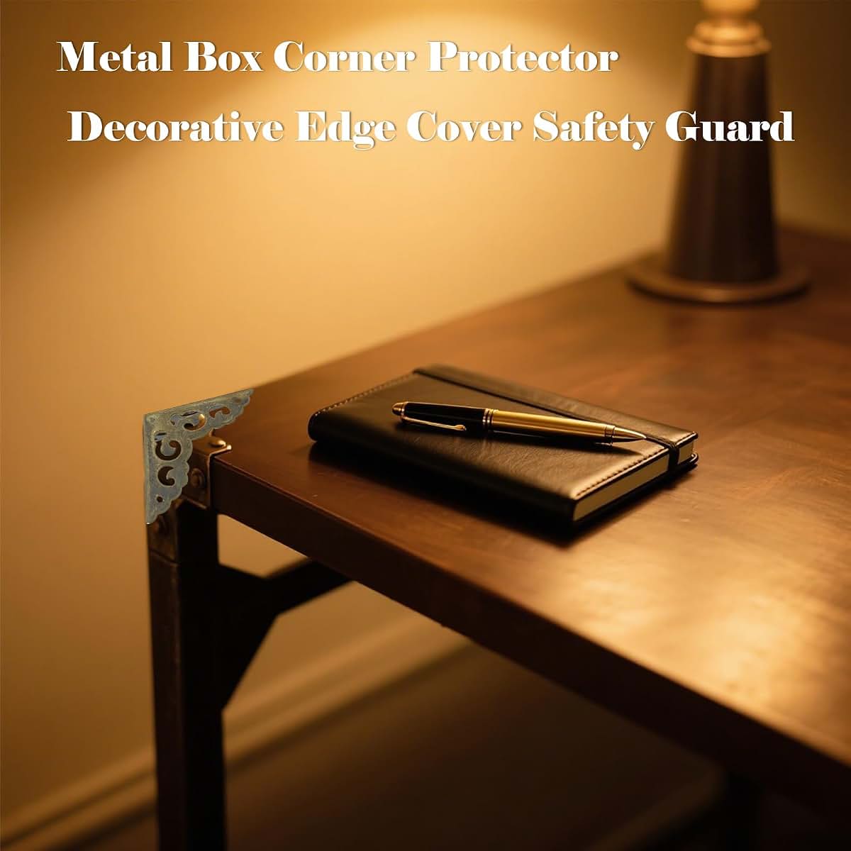 BabyOneStop Metal Corner Protector 4 Pcs Antique Bronze Zinc Alloy Furniture Corner Cover
