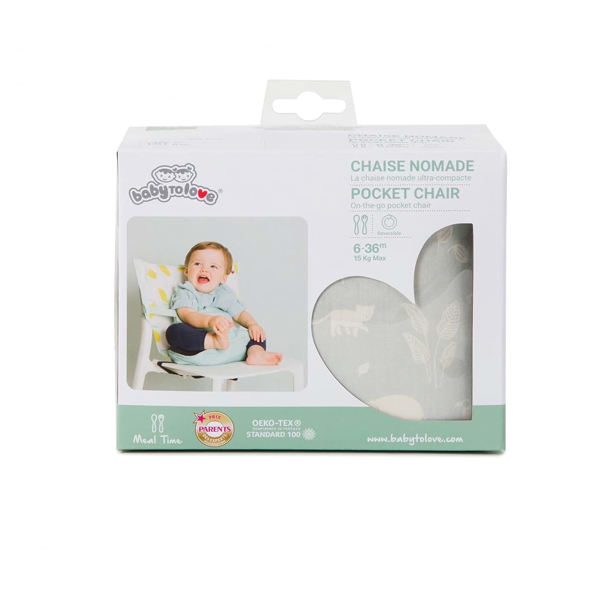 BabyToLove Pocket Seat | Portable High Chair for Travel Dining