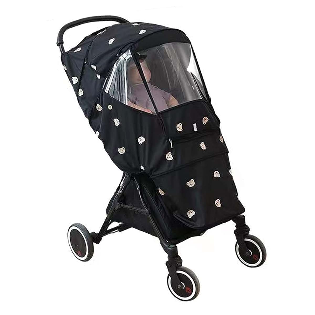 Amonida Oxford Cloth Stroller Rain Cover With Bear Pattern (photo 4)
