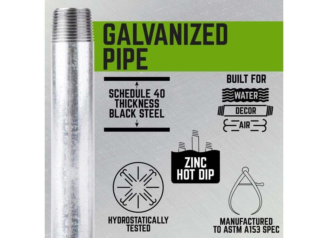 Mueller Streamline Galvanized Nipple 3x6 Plastic Plumbing Fitting (photo 4)