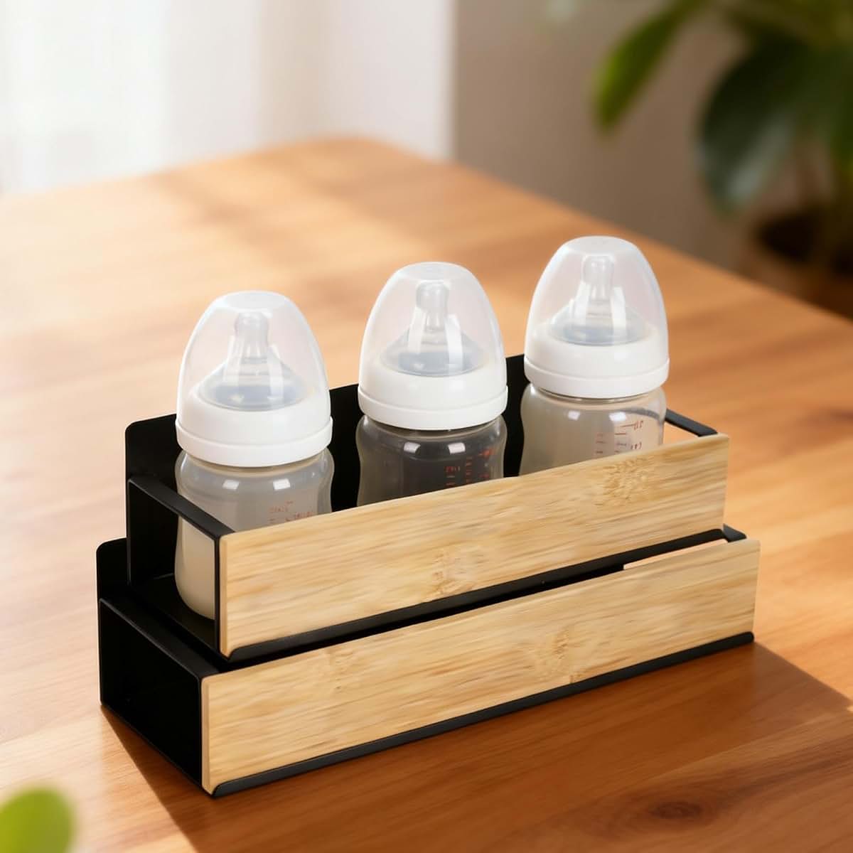 BabyOneStop Magnetic Baby Bottle Organizer Set for Fridge