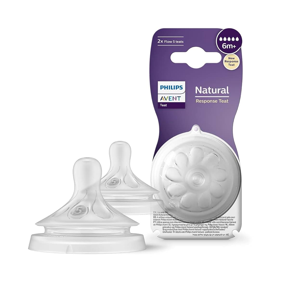 Philips Avent Natural Fast Flow Nipples 2-Pack