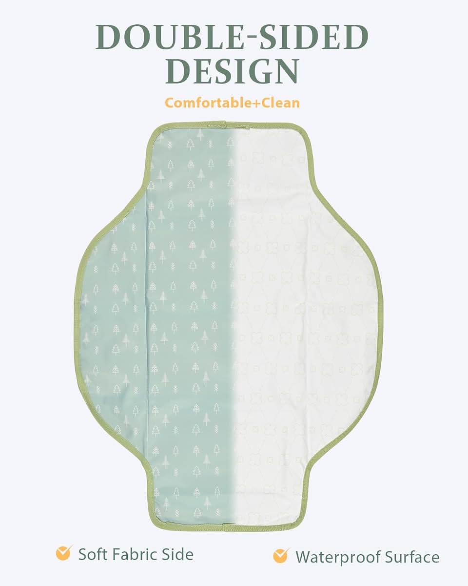 Portable Waterproof Diaper Changing Pad with Built-in Pillow