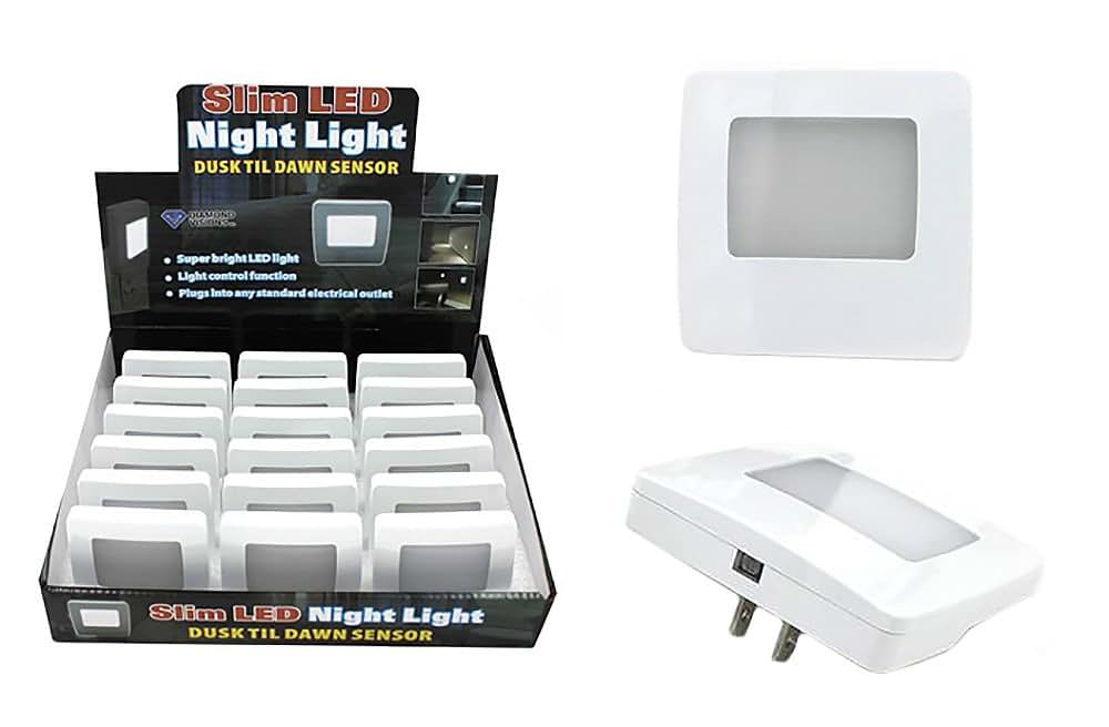 Diamond Visions 08-1463 Slim LED Night Light with Dusk til Dawn Sensor (1 Night Light)