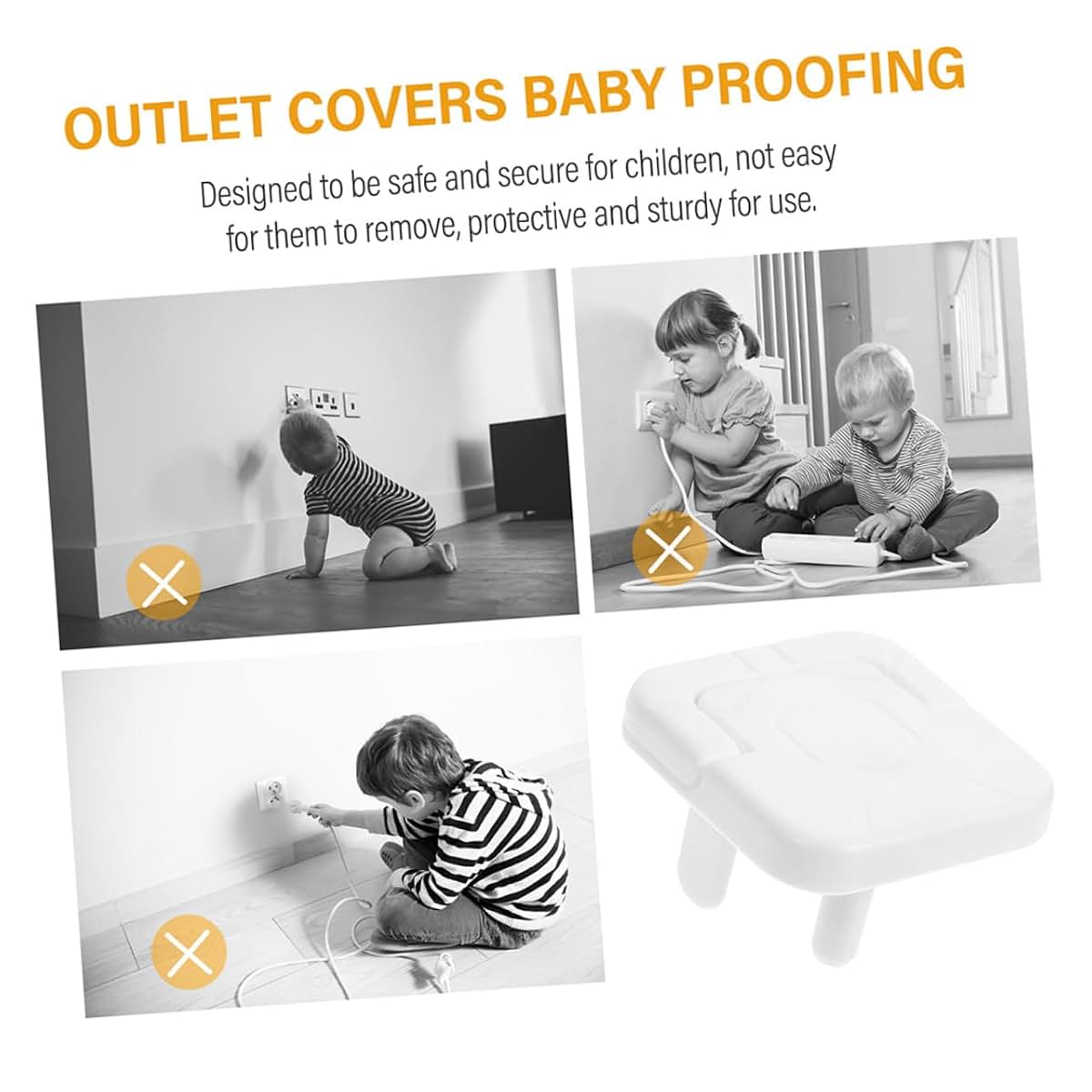 Dechous 15pcs Childproof Electric Outlet Covers for Protection