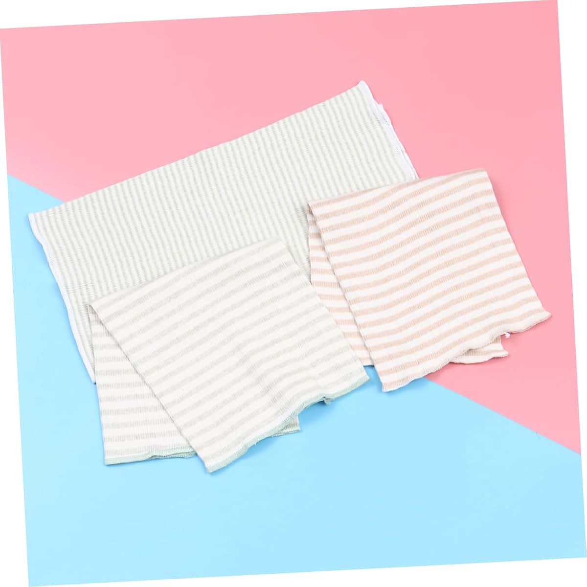 RORPOIR 3pcs Cotton Baby Belly Band Navel Band for Newborns, Stripe Design, Random Color