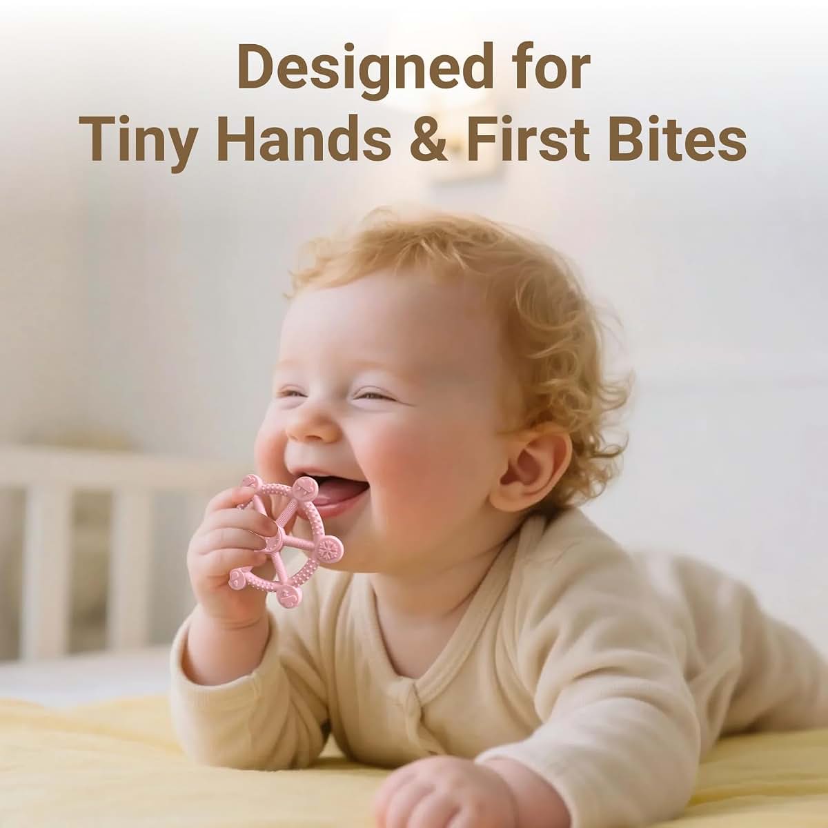3-Pack Soft Silicone Baby Teether Chew Toys for Infants