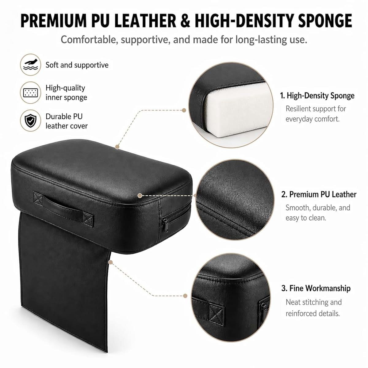 AUBWIG Salon Booster Seat for Kids Hair Cutting, 18" x 13" x 6.7" Children Salon Chair Cushion for Hair Stylist, Barber (photo 4)