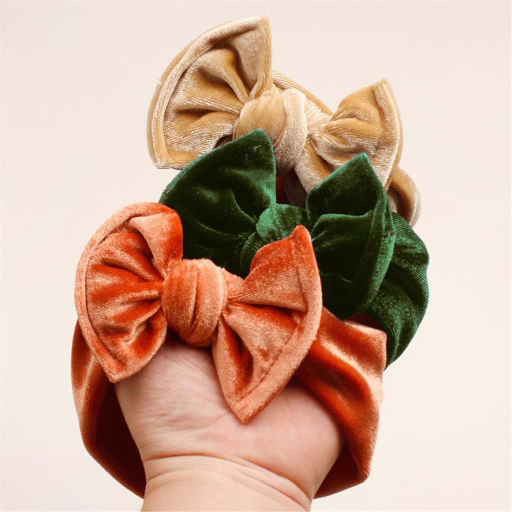 Vdaxvme Stretchy Soft Velvet Headband With Hair Bow (photo 4)