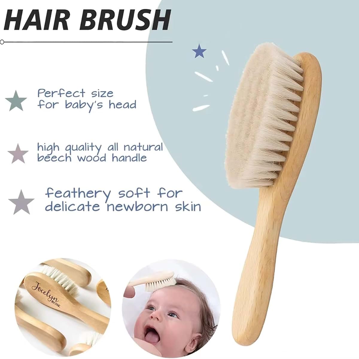 Doyouwe Custom Baby Hairbrush And Comb Set With Personalized Engraving (photo 4)