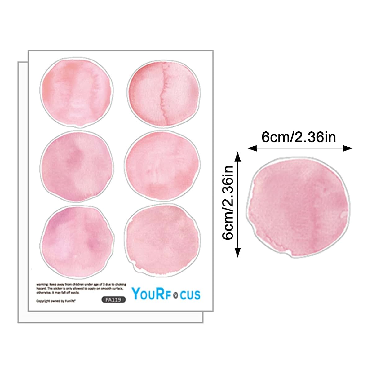 YouRfocus Pink Polka Dot Wall Decals For Girls Bedroom, Peel And Stick