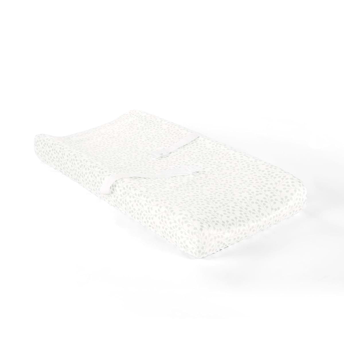 Lush Decor Farmhouse Leaf Branch Changing Pad Cover, Gray