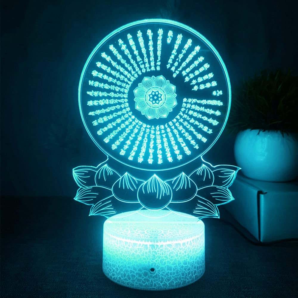 Jinnwell 3D Buddha Night Light Lamp With 16 Color Changing Remote (photo 4)