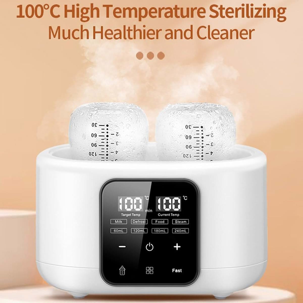 HEALT Double Bottle Warmer with Smart Temperature Control in Pink (photo 4)