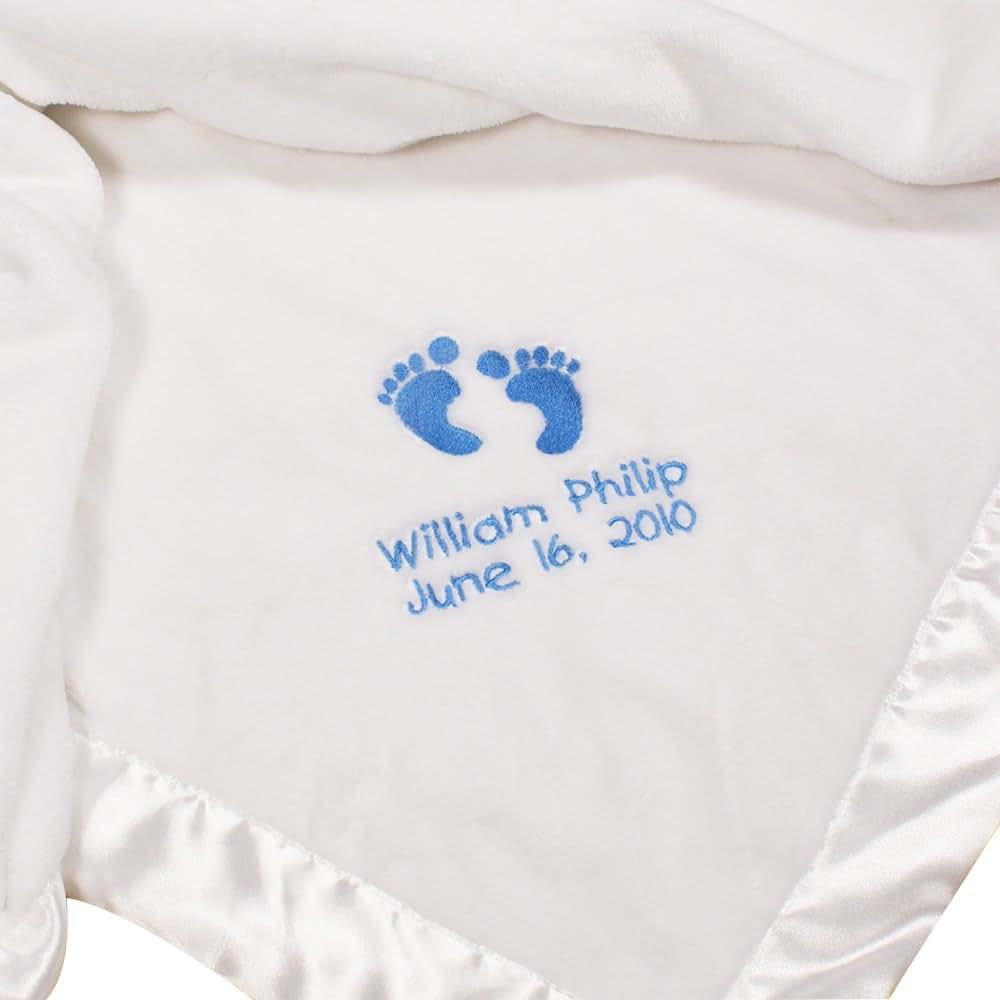 GiftsForYouNow Embroidered Baby Boy Fleece Blanket